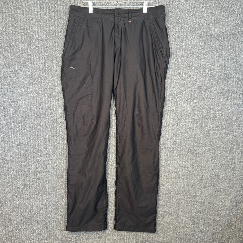 Kjus Ski Snow Pants Mens 50/M Black Dermizax Technical‎ Performance Lightweight